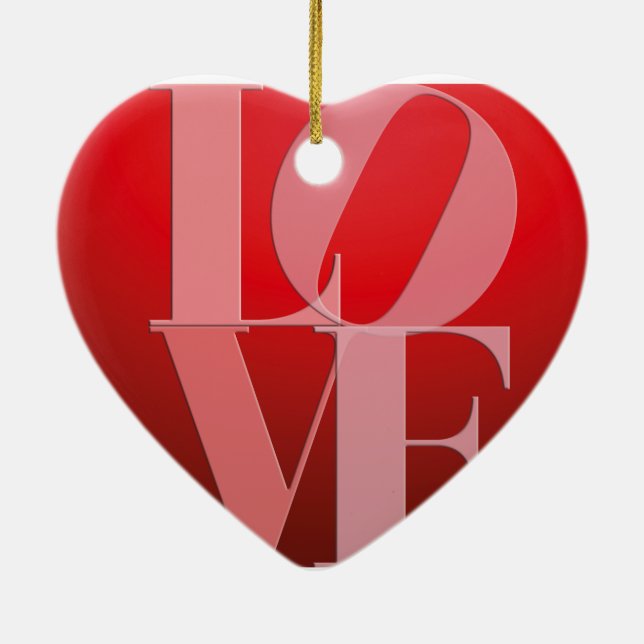 Kärlek Romantik Red Rosa Julgransprydnad Keramik (Baksidan)