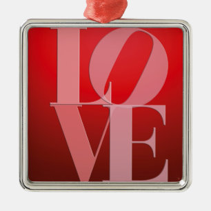 Kärlek Romantik Red Rosa Julgransprydnad Metall