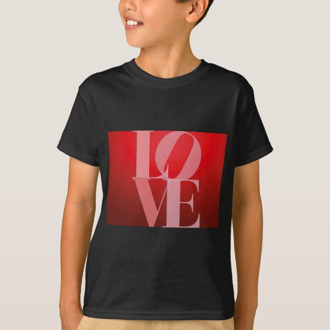 Kärlek Romantik Red Rosa T-shirt (Framsida)