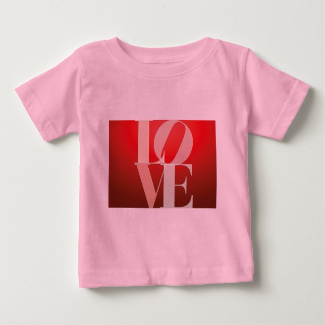 Kärlek Romantik Red Rosa Tee Shirt (Framsida)