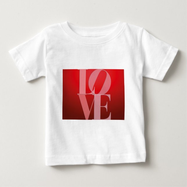 Kärlek Romantik Red Rosa Tee Shirt (Framsida)