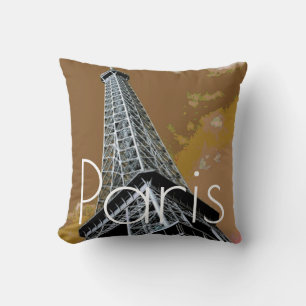 Kärlek & Romantik stad Paris Eiffel Torn Frankrike Kudde