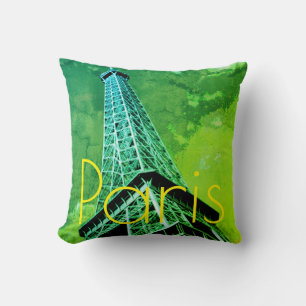 Kärlek & Romantik stad Paris Eiffel Torn Frankrike Kudde