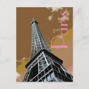 Kärlek & Romantik stad Paris Eiffel Torn Frankrike Vykort