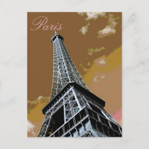 Kärlek & Romantik stad Paris Eiffel Torn Frankrike Vykort