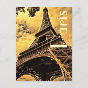 Kärlek & Romantik Stad Paris Eiffeltornet Frankrik Vykort
