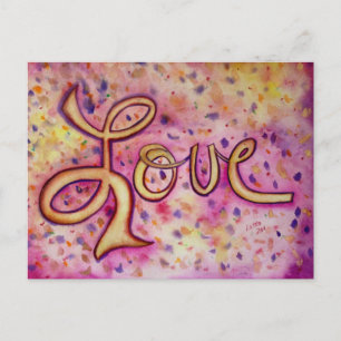 Kärlek Rosa Glamous vykort