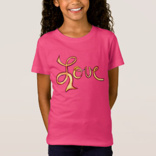 Kärlek Rosa Glamvatteninspiration Art Tee Shirts