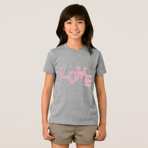 Kärlek Rosa Glitter T Shirt