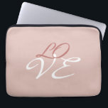 Kärlek Rosa Guld Färg Kalligrafi Skrift Laptop Fodral<br><div class="desc">Du kan enkelt ändra typsnitt och färger. Du kan också lägga till din logotyp och bakgrundsbilden som du vill.</div>