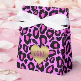 Kärlek Rosa & Leopard Firande Duschfest Presentaskar