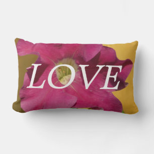 kärlek , Rosa Lila Petunia, blomsterinspiration Lumbarkudde