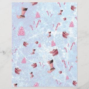 Kärlek Rosa - Papper julskrapbok