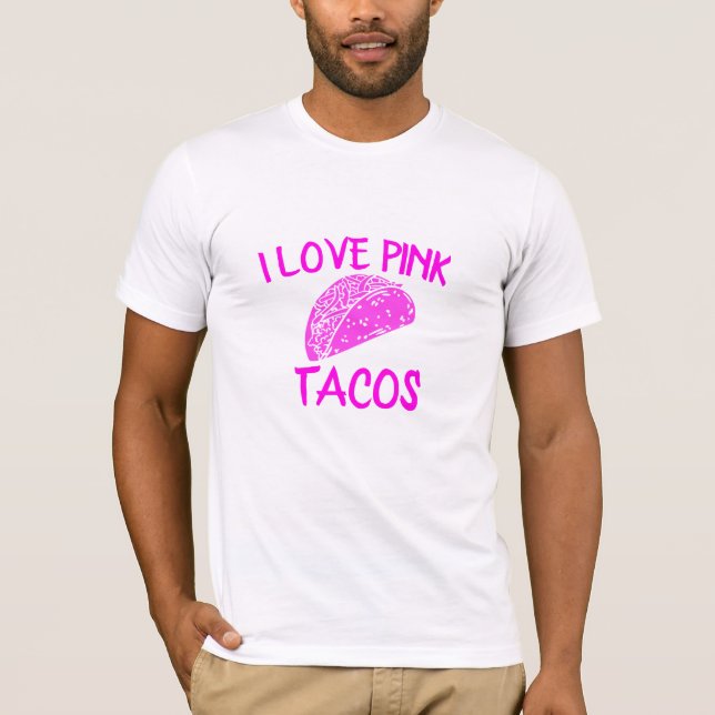 Kärlek Rosa Tacos Tshirt, Helg Taco Tshirt, Lena T Shirt (Framsida)