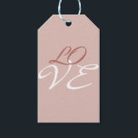 Kärlek Rose Guld Färg Kalligrafi Skrift Presentetikett<br><div class="desc">Du kan enkelt ändra typsnitt och färger. Du kan också lägga till din logotyp och bakgrundsbilden som du vill.</div>