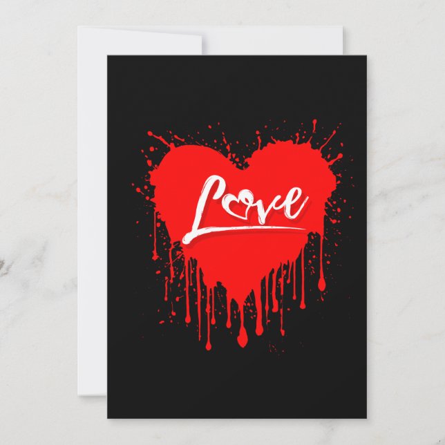 KÄRLEK RÖTT HJÄRTA SMÄLTANDE VALENTINSDAG INBJUDNINGAR (Framsida)