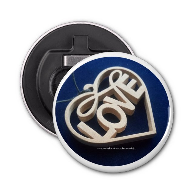 KÄRLEK Round Flaska-öppnare Flasköppnare (Framsidan)