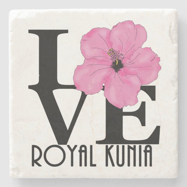 KÄRLEK Royal Kunia Rosa Stenunderlägg (Framsidan)