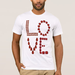 Kärlek - Ruby Gemstone Lettering T Shirt