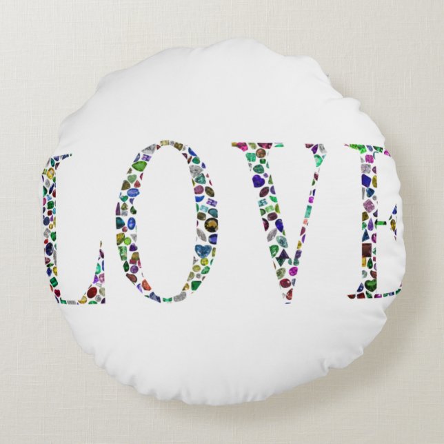 Kärlek Rund Kudde (Baksidan)