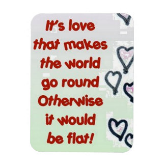 kärlek runda platta roligtar magnet