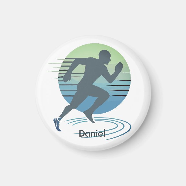 Kärlek Running Marathon Competitive Springer Anpas Magnet (Framsidan)