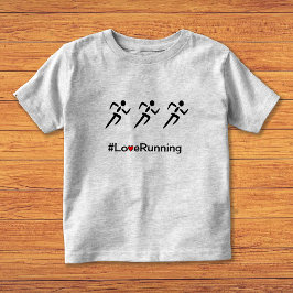Kärlek Running-slogan-springer T-shirt