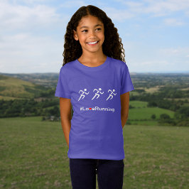 Kärlek Running-slogan-springer T-shirt