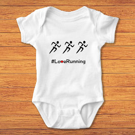 Kärlek Running-slogan-springer Tee Shirt