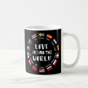 Kärlek runt om i världen Språk Kaffemugg