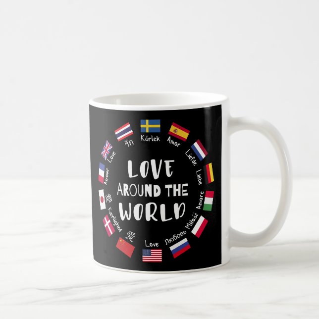 Kärlek runt om i världen Språk  Kaffemugg (Höger)