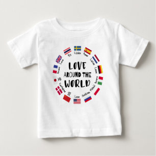 Kärlek runt om i världen Språk T Shirt
