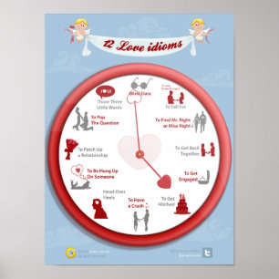 Kärlek runt om ta tid på: 12 kärlekidiom poster