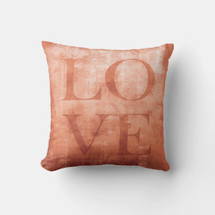 KÄRLEK - Rustic coral Dekorativ kudde