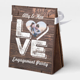 Kärlek Rustic Woodland Photo Heart Ram Monogram Presentaskar