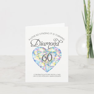 Kärlek så stark diamantjubileum föräldrars kort