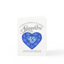 Kärlek så starkt safir 45-årsjubileum