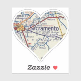 Kärlek Sacramento Vintage Karta Klistermärken