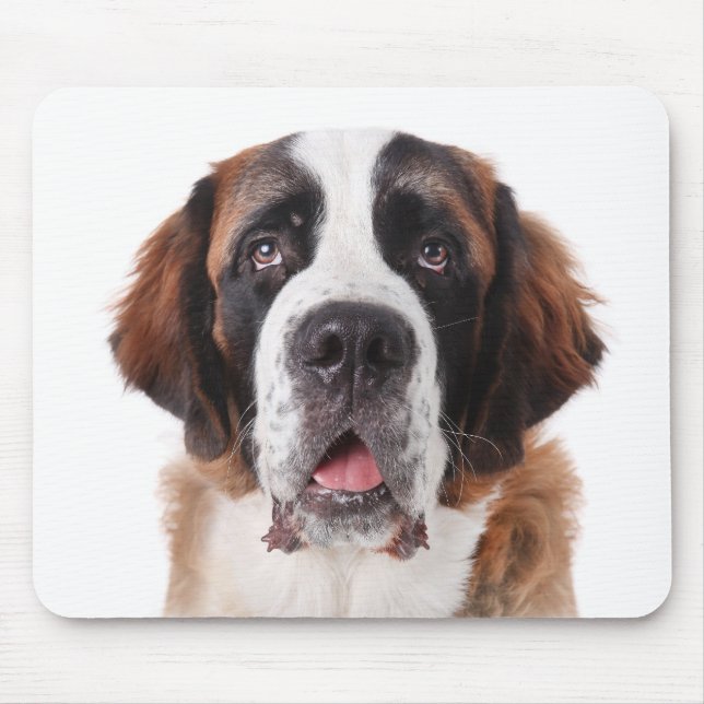 Kärlek Saint Bernard Puppy Hund Mousepad Musmatta (Framsidan)