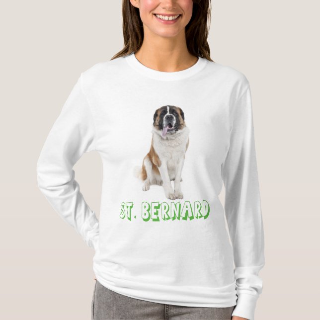 Kärlek Saint Bernard Puppy Hund T-Shirt (Framsida)