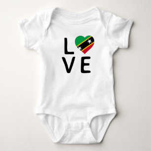 Kärlek - Saint Kitts och Nevis Flagga T Shirt