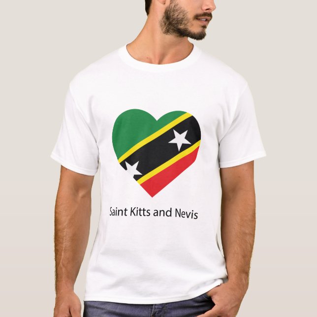 Kärlek Saint Kitts och Nevis T Shirt (Framsida)