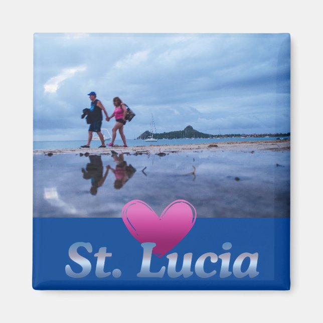 Kärlek Saint Lucia Magnet (Framsidan)