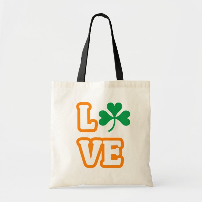 "KÄRLEK" (SAINT PATRICK EDITION) Tote Tygkasse (Framsidan)