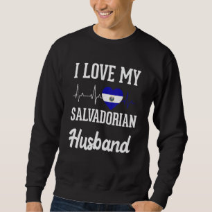 Kärlek salvadoransk make flagga El Salvador Salvad Lång Ärmad Tröja