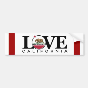 KÄRLEK San Francisco Bumper Sticker Bildekal