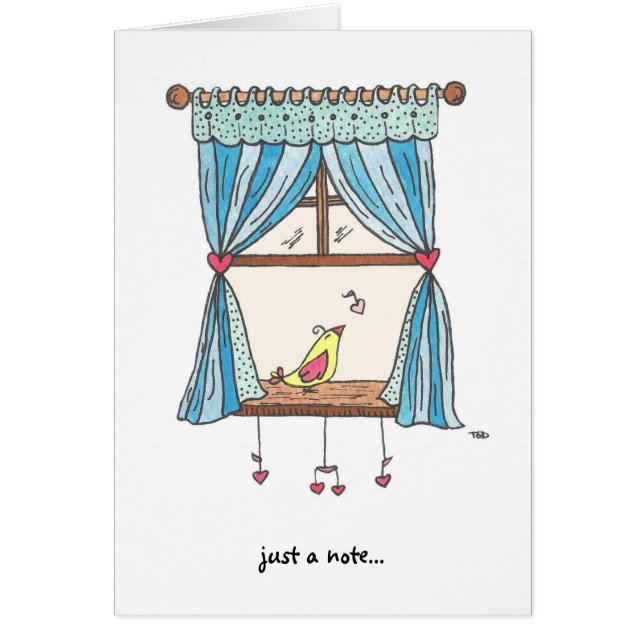 Kärlek Sång - "Bara en anteckning" OBS Kort (Framsidan)