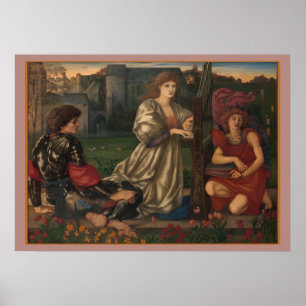 "Kärlek Sång" Edward Burne-Jones Pre-Raphaelite ar Poster