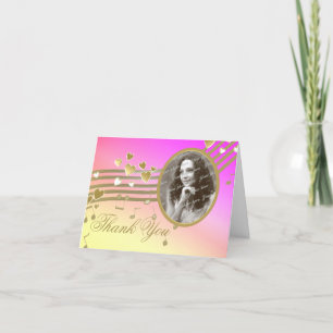 Kärlek Sång Notes Photo Tack Kort