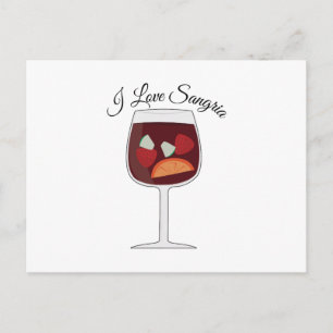 Kärlek Sangria Vykort